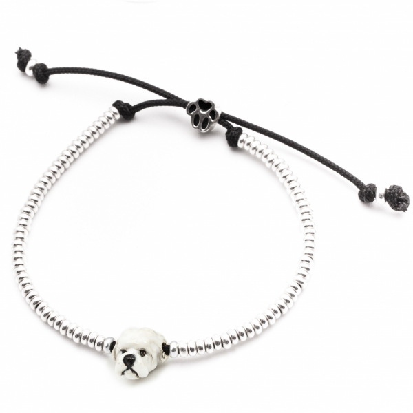 Enamel Maltese Head Bracelet